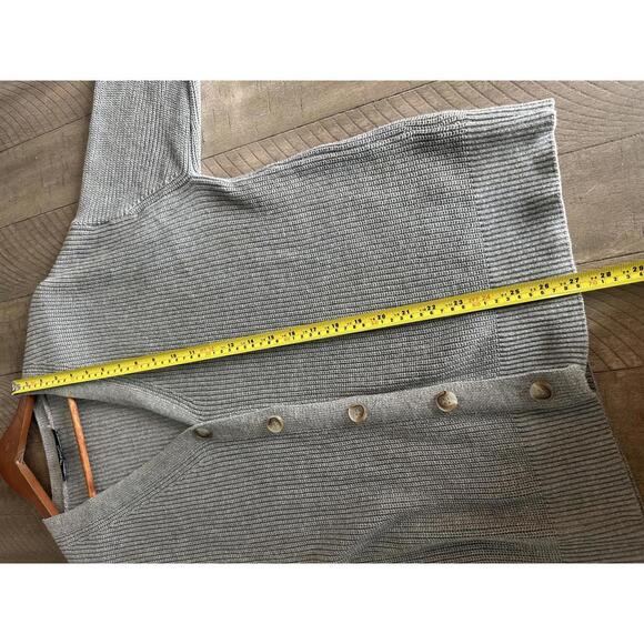 Hudson 100% Cotton Gray Button Up Knit Cardigan Sweater Women’s size Large - Picture 10 of 13